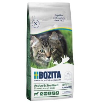2kg Bozita gabonamentes Active & Sterilised bárány száraz macskatáp - Kisállat kiegészítők webáruház - állateledelek