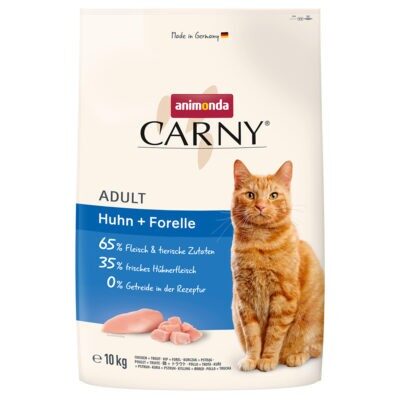 10kg Animonda Carny Adult csirke & pisztráng száraz macskatáp - Kisállat kiegészítők webáruház - állateledelek