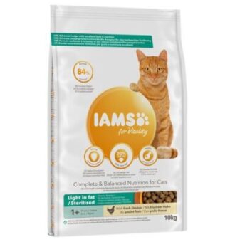 2x10kg IAMS for Vitality zsírszegény receptúra / Sterilised száraz macskatáp - Kisállat kiegészítők webáruház - állateledelek