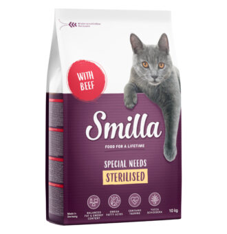 2x10kg Smilla Adult Sterilised marha száraz macskatáp - Kisállat kiegészítők webáruház - állateledelek