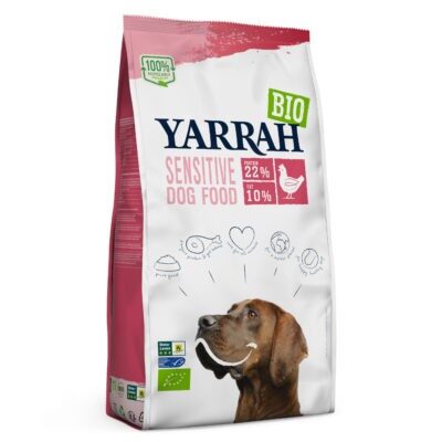 10kg Yarrah Bio Sensitive bio csirke & bio rizs száraz kutyatáp - Kisállat kiegészítők webáruház - állateledelek