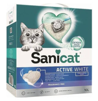 2x10l Sanicat Active White csdomósodó macskaalom - Kisállat kiegészítők webáruház - állateledelek
