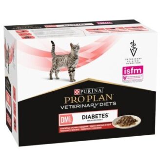 2x10x85g PURINA PRO PLAN Veterinary Diets Feline DM ST/OX - Diabetes Management marha nedves macskatáp - Kisállat kiegészítők webáruház - állateledelek