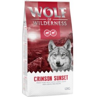 12 kg Wolf of Wilderness "Crimson Sunset" - bárány & kecske száraz kutyatáp - Kisállat kiegészítők webáruház - állateledelek