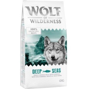 12kg Wolf of Wilderness Adult "Deep Seas" - hering száraz kutyatáp - Kisállat kiegészítők webáruház - állateledelek