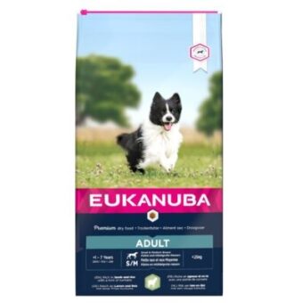 12kg Eukanuba Adult Small / Medium Breed bárány & rizs száraz kutyatáp - Kisállat kiegészítők webáruház - állateledelek