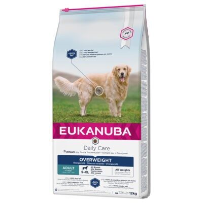 12kg Eukanuba Daily Care Overweight Adult száraz kutyatáp - Kisállat kiegészítők webáruház - állateledelek