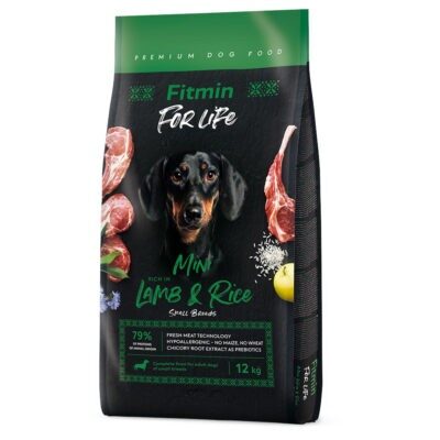 2x12kg Fitmin Dog For Life Mini bárány & rizs száraz kutyatáp - Kisállat kiegészítők webáruház - állateledelek