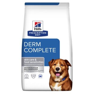 12kg Hill’s Prescription Diet Canine Derm Complete rizs & tojás száraz kutyatáp - Kisállat kiegészítők webáruház - állateledelek