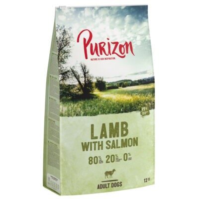 12kg Purizon Adult bárány & lazac gabonamentes száraz kutyatáp új receptúrával - Kisállat kiegészítők webáruház - állateledelek