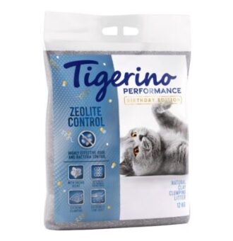 2x12kg Tigerino Performance - Zeolite Control születésnapi kiadású macskaalom - Kisállat kiegészítők webáruház - állateledelek