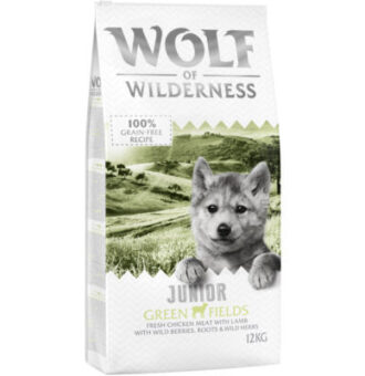 12kg Little Wolf of Wilderness Junior - Green Fields - bárány száraz kölyökkutyatáp - Kisállat kiegészítők webáruház - állateledelek