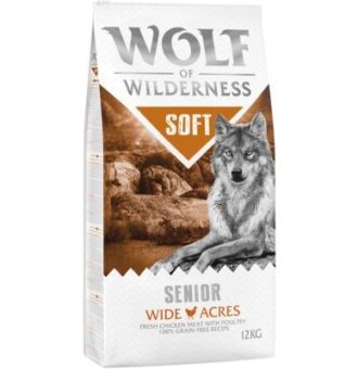 12kg Wolf of Wilderness Senior "Soft - Wide Acres" - csirke száraz kutyatáp - Kisállat kiegészítők webáruház - állateledelek