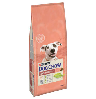 14kg PURINA Dog Chow Adult Sensitive lazac száraz kutyatáp 12+2 kg ingyen akcióban - Kisállat kiegészítők webáruház - állateledelek