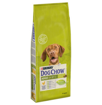14kg PURINA Dog Chow Adult csirke száraz kutyatáp 12+2 kg ingyen akcióban - Kisállat kiegészítők webáruház - állateledelek