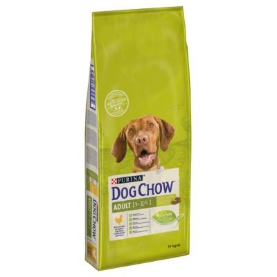 14kg PURINA Dog Chow Adult csirke száraz kutyatáp 12+2 kg ingyen akcióban - Kisállat kiegészítők webáruház - állateledelek