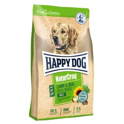 15kg Happy Dog NaturCroq bárány & rizs száraz kutyatáp - Kisállat kiegészítők webáruház - állateledelek