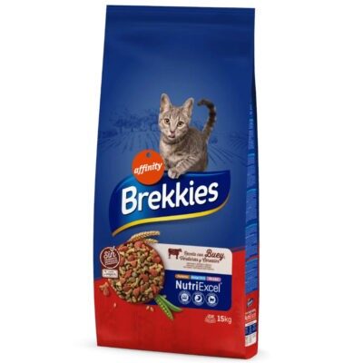15kg Brekkies marha száraz macskaeledel - Kisállat kiegészítők webáruház - állateledelek