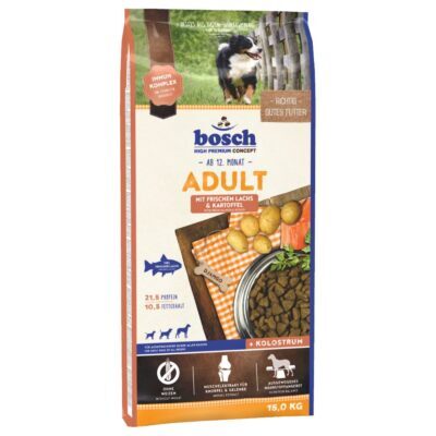 15kg bosch Adult lazac & burgonya száraz kutyatáp - Kisállat kiegészítők webáruház - állateledelek