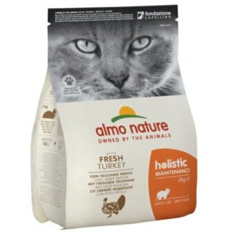 2x2 kg Almo Nature Holistic pulyka & rizs száraz macskatáp - Kisállat kiegészítők webáruház - állateledelek