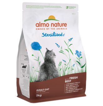 2x2 kg Almo Nature Holistic marha & rizs száraz macskatáp - Kisállat kiegészítők webáruház - állateledelek