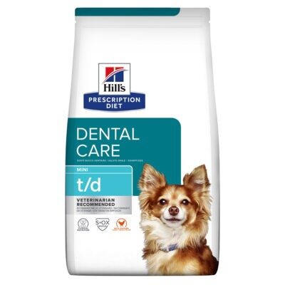 2x2kg Hill's Prescription Diet Canine  t/d Mini Dental Care csirke száraz kutyatáp - Kisállat kiegészítők webáruház - állateledelek