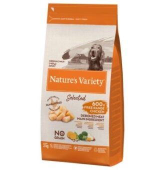 2x2kg  Nature's Variety Selected Medium / Maxi Adult szabadon tartású csirke száraz kutyatáp - Kisállat kiegészítők webáruház - állateledelek