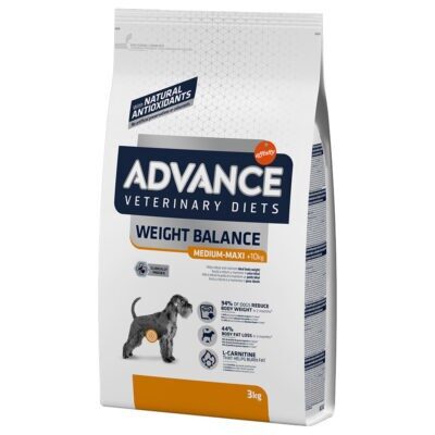 2x3kg Advance Veterinary Diets Weight Balance Medium/Maxi száraz kutyatáp akciósan - Kisállat kiegészítők webáruház - állateledelek
