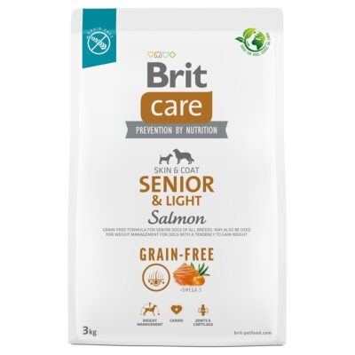 2x3kg Brit Care Dog Grain-Free Senior & Light Salmon & Potato száraz kutyatáp - Kisállat kiegészítők webáruház - állateledelek