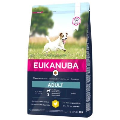 2x3kg Eukanuba Adult Small Breed csirke száraz kutyatáp - Kisállat kiegészítők webáruház - állateledelek
