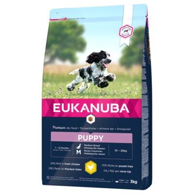 2x3kg Eukanuba Puppy Medium Breed csirke száraz kutyatáp - Kisállat kiegészítők webáruház - állateledelek