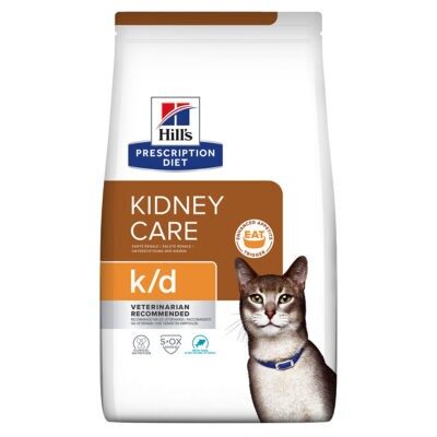 2x 3kg Hill's Prescription óriási kedvezménnyel száraz macskatáp - k/d Kidney Care tonhal - Kisállat kiegészítők webáruház - állateledelek