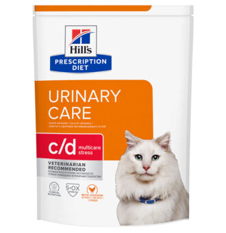 2x8kh Hill's Prescription Diet Feline száraz macskatáp- c/d Multicare Stress Urinary Care csirke (2 x 3 kg) - Kisállat kiegészítők webáruház - állateledelek