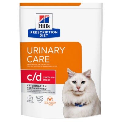 2x8kh Hill's Prescription Diet Feline száraz macskatáp- c/d Multicare Stress Urinary Care csirke (2 x 3 kg) - Kisállat kiegészítők webáruház - állateledelek