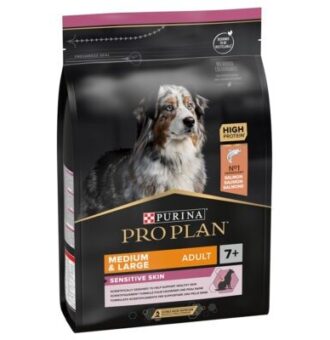 2x3kg PURINA PRO PLAN Medium & Large Adult 7+ Sensitive Skin száraz kutyatáp - Kisállat kiegészítők webáruház - állateledelek
