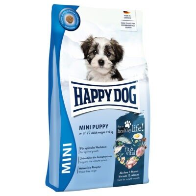 2x4kg Happy Dog fit & vital Mini Puppy száraz kutyatáp - Kisállat kiegészítők webáruház - állateledelek