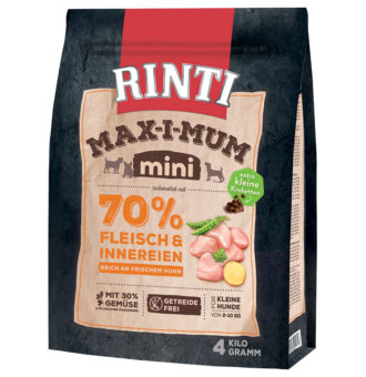 4kg RINTI Max-I-Mum Mini Adult csirke száraz kutyatáp - Kisállat kiegészítők webáruház - állateledelek