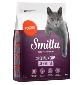 2x4kg Smilla Adult Sensitive gabonamentes száraz macskatáp - Kisállat kiegészítők webáruház - állateledelek