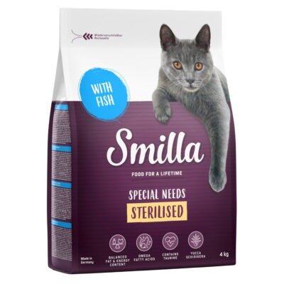 2x4kg Smilla Adult Steirlised hal száraz macskatáp - Kisállat kiegészítők webáruház - állateledelek