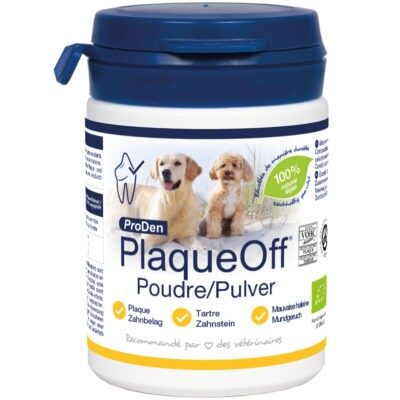 2x60g ProDen PlaqueOff Dental Care kutyáknak (por) - Kisállat kiegészítők webáruház - állateledelek