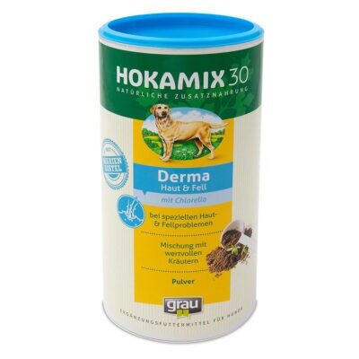 750g GRAU HOKAMIX 30 Derma por táplálékkiegészítő kutyáknak - Kisállat kiegészítők webáruház - állateledelek