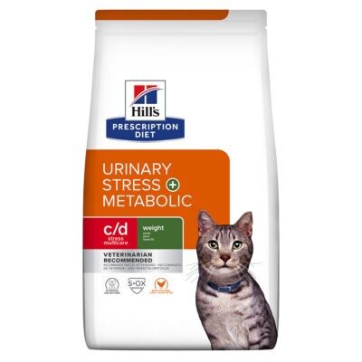 2x8kg Hill's Prescription Diet Feline száraz macskatáp- c/d Urinary Stress + Metabolic (2 x 8 kg) - Kisállat kiegészítők webáruház - állateledelek