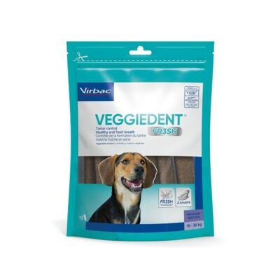 15x26g (M méret) Virbac VEGGIEDENT Fresh - közepes testsúlyú kutyáknak (10-30 kg) - Kisállat kiegészítők webáruház - állateledelek