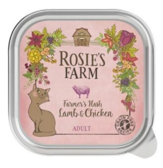 32x100g Rosie's Farm Adult nedves macskatáp- Bárány & csirke - Kisállat kiegészítők webáruház - állateledelek