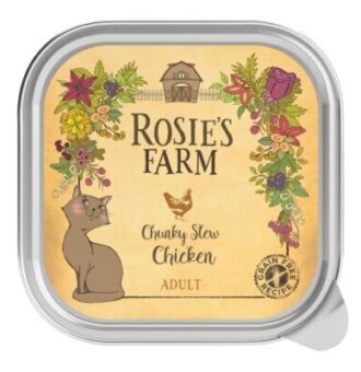 32x100g Rosie's Farm Adult nedves macskatáp- Csirke - Kisállat kiegészítők webáruház - állateledelek