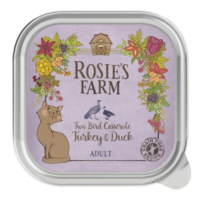 32x100g Rosie's Farm Adult nedves macskatáp- Pulyka & kacsa - Kisállat kiegészítők webáruház - állateledelek