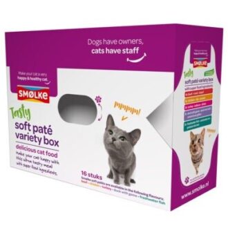 16x80g Smølke Soft Paté vegyes csomag nedves macskatáp - Kisállat kiegészítők webáruház - állateledelek
