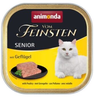 36x100g animonda vom Feinsten Senior nedves macskatáp-Szárnyas - Kisállat kiegészítők webáruház - állateledelek