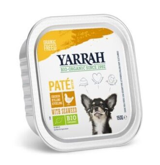 36x150g Yarrah Bio Paté Bio csirke & bio tengeri alga nedves kutyatáp - Kisállat kiegészítők webáruház - állateledelek