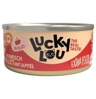 18x70g Lucky Lou Extrafood filé húslében macskaeledel nedveseledel- Tonhal & alma - Kisállat kiegészítők webáruház - állateledelek